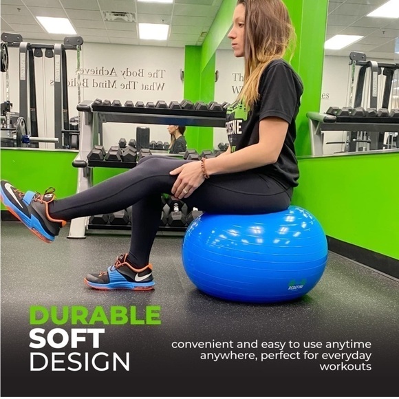 Brand New Exercise Yoga Ball Chair & 3 Resistance Bands Exercise Workout Bundle - Picture 4 of 10